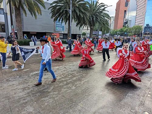 Parade on Reforma in Mexico City