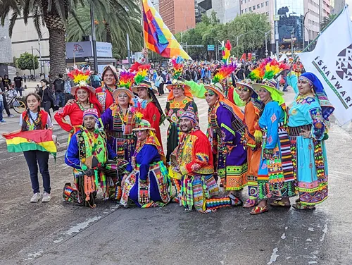 Parade on Reforma in Mexico City