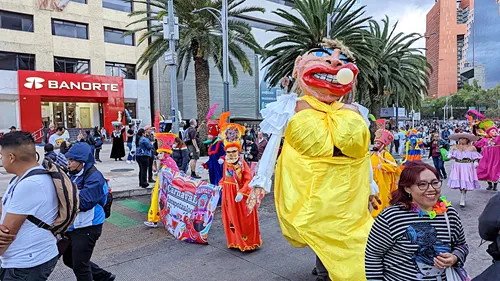 Parade on Reforma in Mexico City