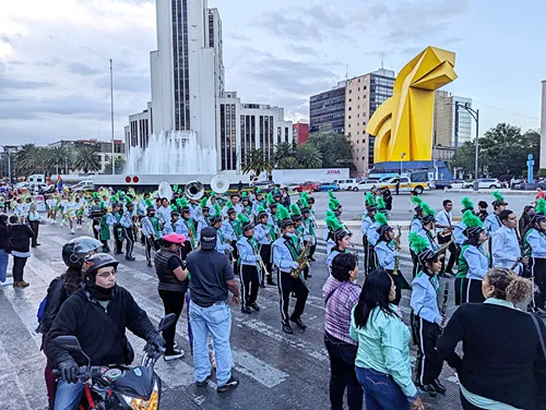 Parade on Reforma in Mexico City