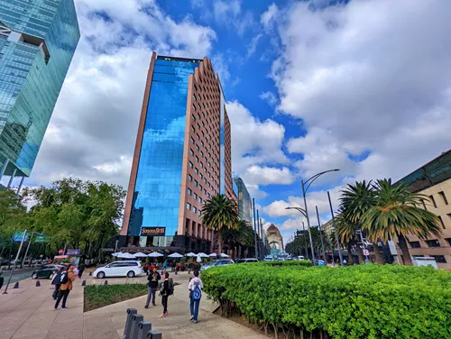 Torre Caballito and the nearby Mexico sign in Mexico City