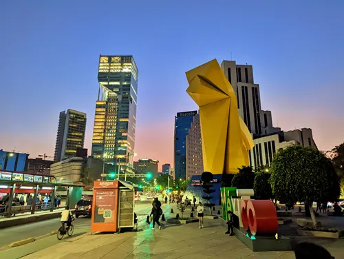 Torre Caballito and the nearby Mexico sign in Mexico City