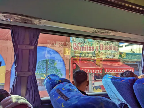 Murals seen from the bus to Teotihuacan