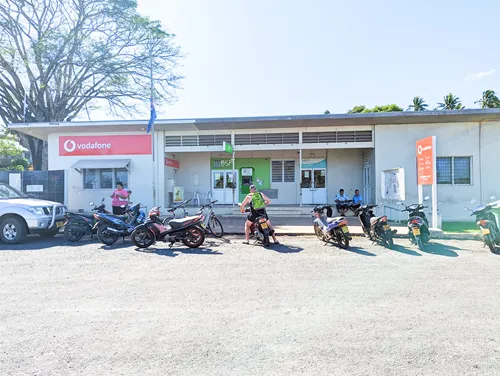 Vodafone Store with Post Office and ATM in Aitutaki in the Cook Islands