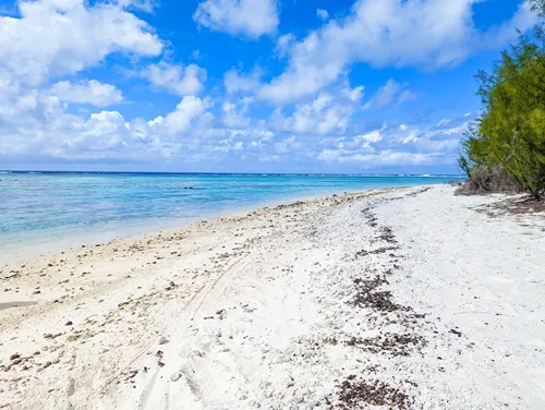 Beach at Marine Research Centre Beach in Aitutaki in the Cook Islands