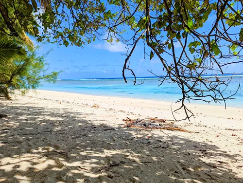 Arorangi Beach in Rarotonga in the Cook Islands