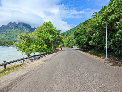 Scenic points seen on a drive around Bora Bora in French Polynesia