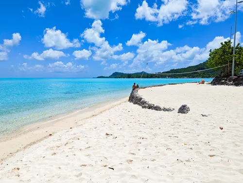 Matira Beach in Bora Bora in French Polynesia