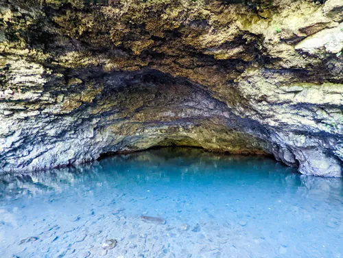 Maraa Grottos in Tahiti in French Polynesia