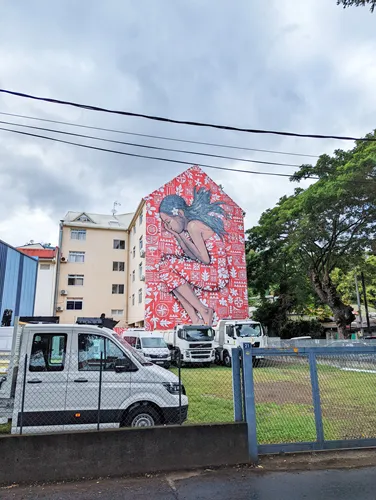 Murals in Papeete in French Polynesia