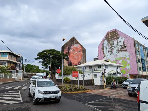 Murals in Papeete in French Polynesia