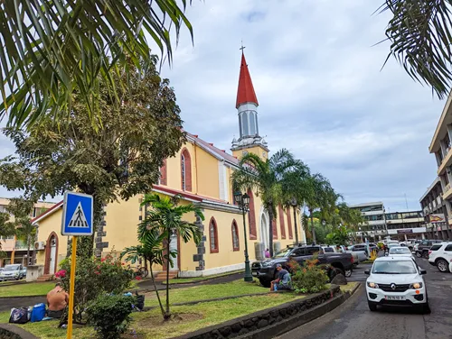 Notre Dame Cathedral in Papeete on Tahiti in French Polynesia