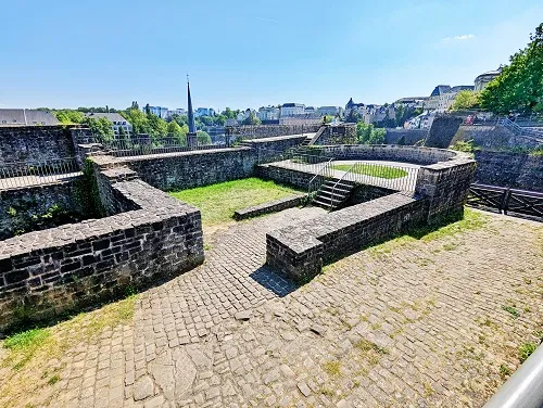 Crypte Archéologique (Archaeological Crypt) at Pont du Château Bridge / Castel Bridge in Luxembourg City