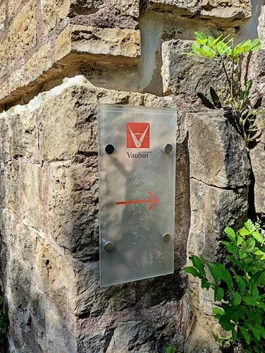 Sign on hike to Fort Obergrünewald in Luxembourg City
