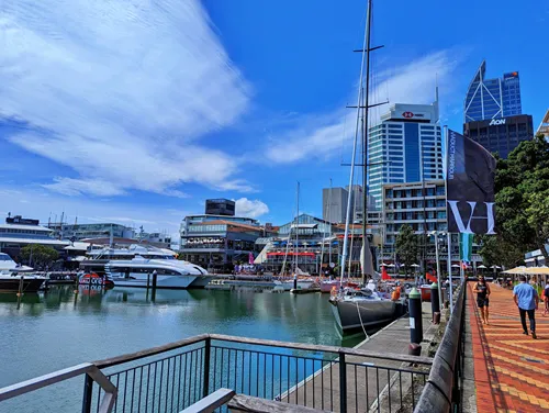 Viaduct Harbour in Auckland in New Zealand