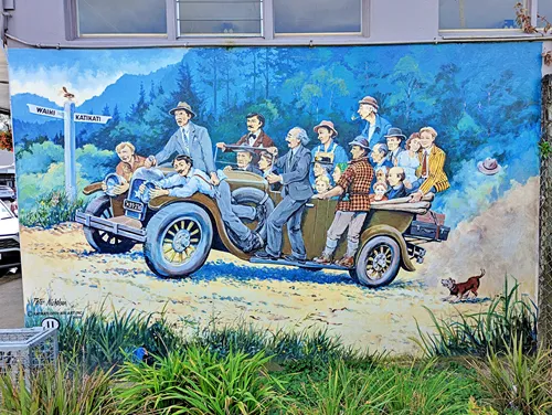 Murals in Katikati in New Zealand
