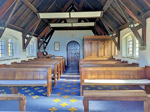 interior of Church of the Good Shepherd in New Zealand