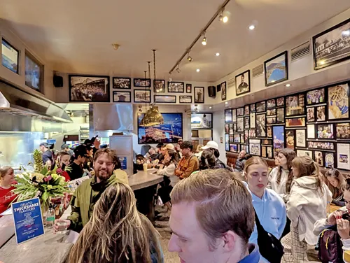 inside Fergburger in New Zealand