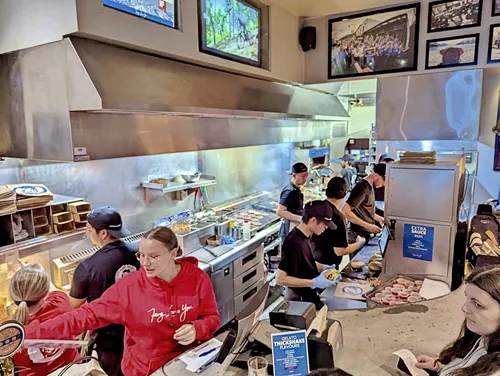 cooks at Fergburger in New Zealand