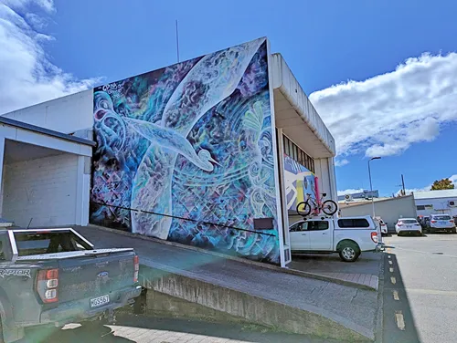 Mural in Taupo in New Zealand