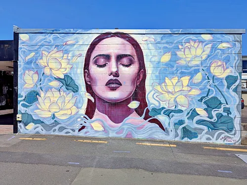 Mural in Taupo in New Zealand