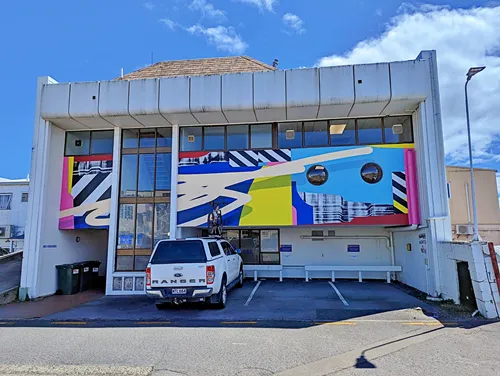 Mural in Taupo in New Zealand