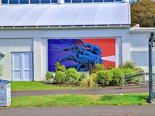 Mural in Taupo in New Zealand