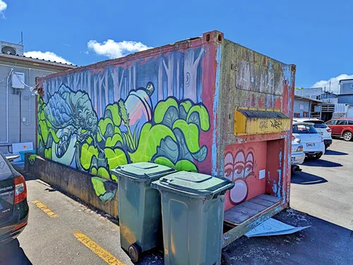 Mural in Taupo in New Zealand