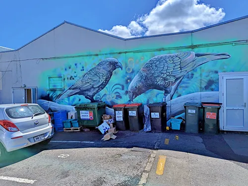 Mural in Taupo in New Zealand