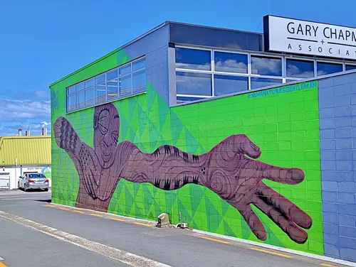 Mural in Taupo in New Zealand