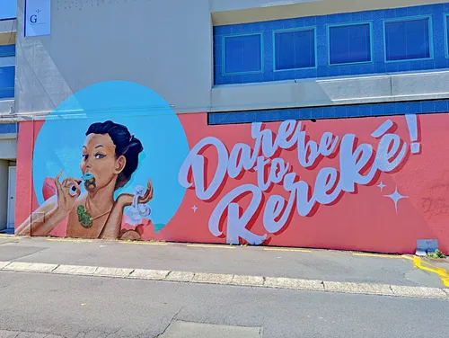 Mural in Taupo in New Zealand