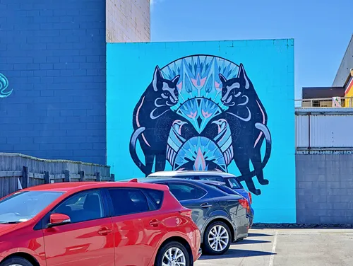 Mural in Taupo in New Zealand