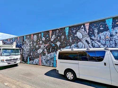 Mural in Taupo in New Zealand