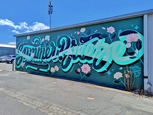 Mural in Taupo in New Zealand