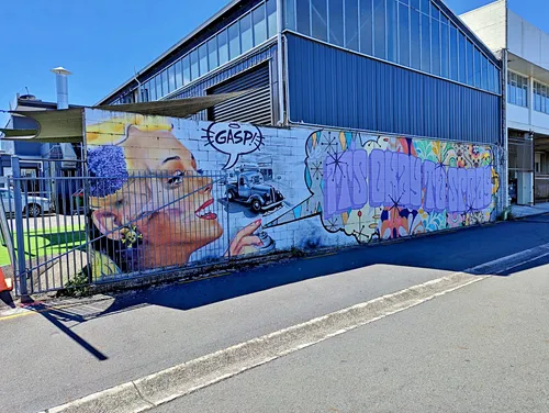 Mural in Taupo in New Zealand