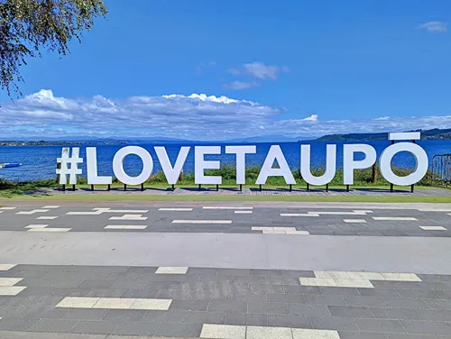 #LOVE TAUPO sign in New Zealand