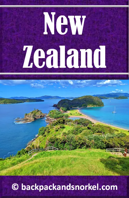 Backpack and Snorkel New Zealand Travel Guide - New Zealand Purple Guide