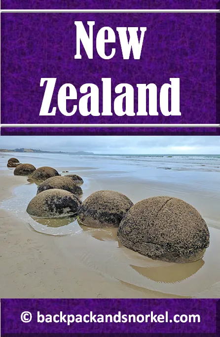 Backpack and Snorkel New Zealand Travel Guide - New Zealand Purple Travel Guide