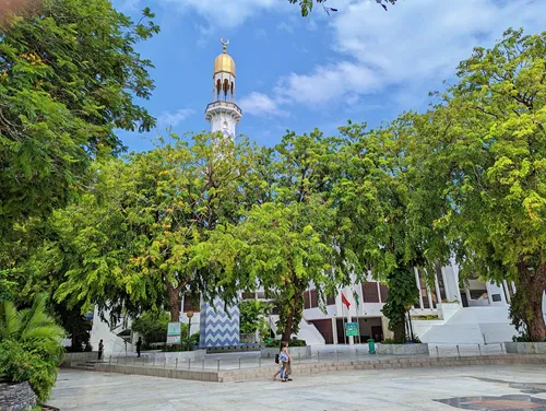 Masjid Al-Sultan Muhammad Thakurufaanu Al-Auzam Mosque (Grand Friday Mosque, Islamic Centre) in Male in the Maldives