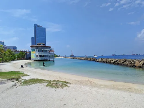 Rasfannu Artificial Beach in Male in the Maldives