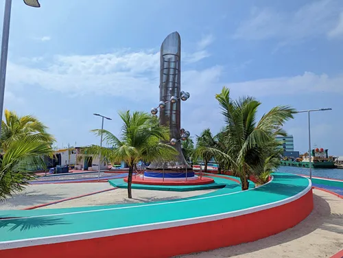 Tsunami Monument in Male in the Maldives