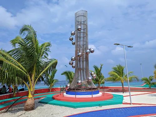 Tsunami Monument in Male in the Maldives