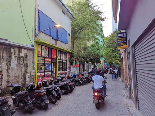 traffic in Male in the Maldives