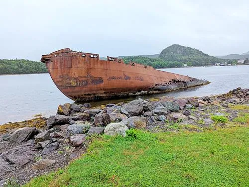 Shipwreck in Conception Harbour in Newfoundland 