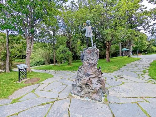 Peter Pan statue in Bowring Park in Newfoundland 