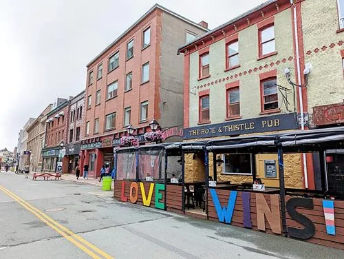 Water Street in St. John's in Newfoundland 