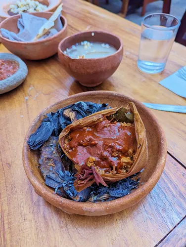 Mole dishes in Oaxaca
