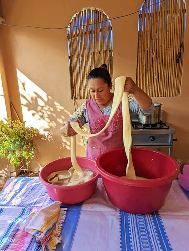 Quesillo production in Oaxaca
