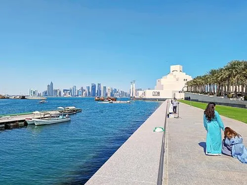 Corniche in Doha in Qatar