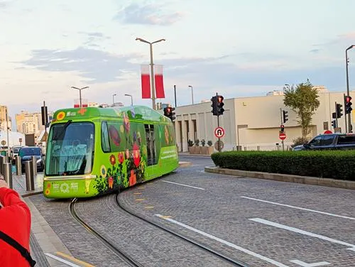 Msheireb Tram in Doha in Qatar